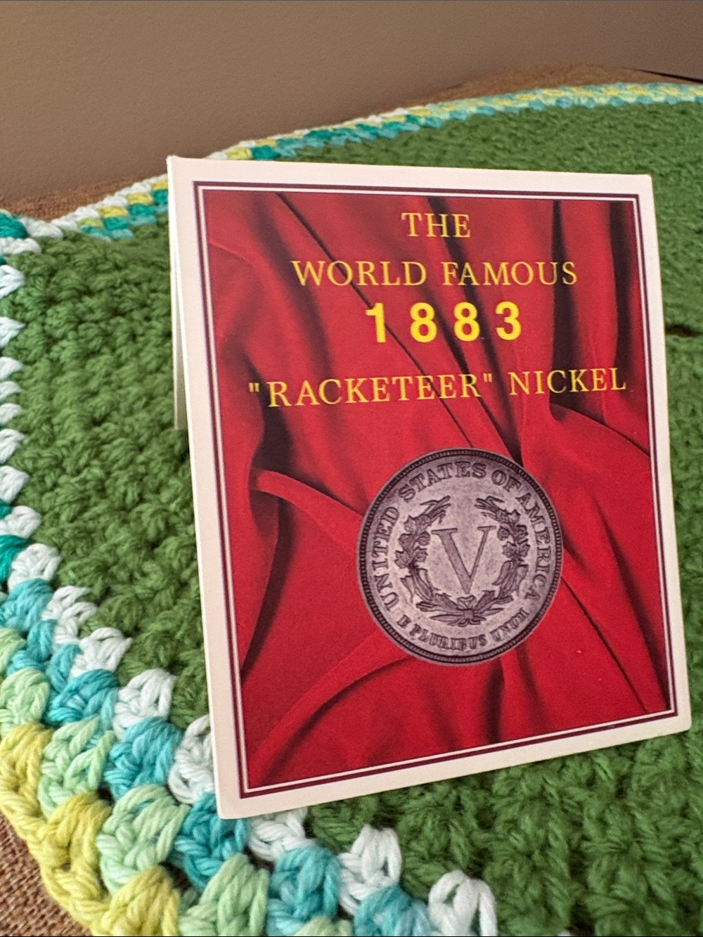 Littleton 1883 'RacketeeR' Nickel Collectible Display Card - Red